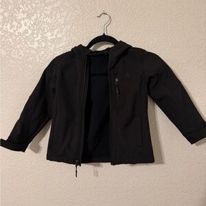 Kids Black Hooded Jacket